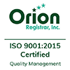 Orion Registrar Iso 9001:2015 Certified